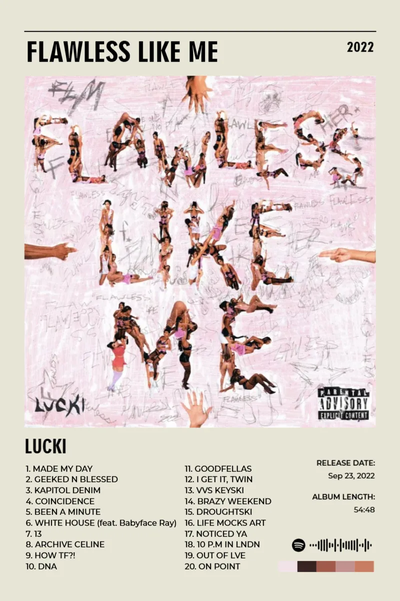 Album poster for FLAWLESS LIKE ME by LUCKI