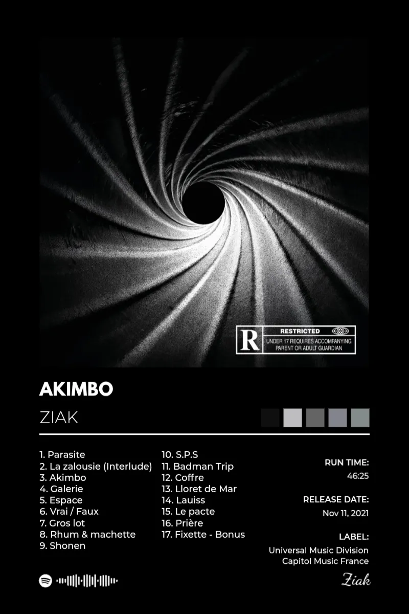 Album poster for Akimbo by Ziak