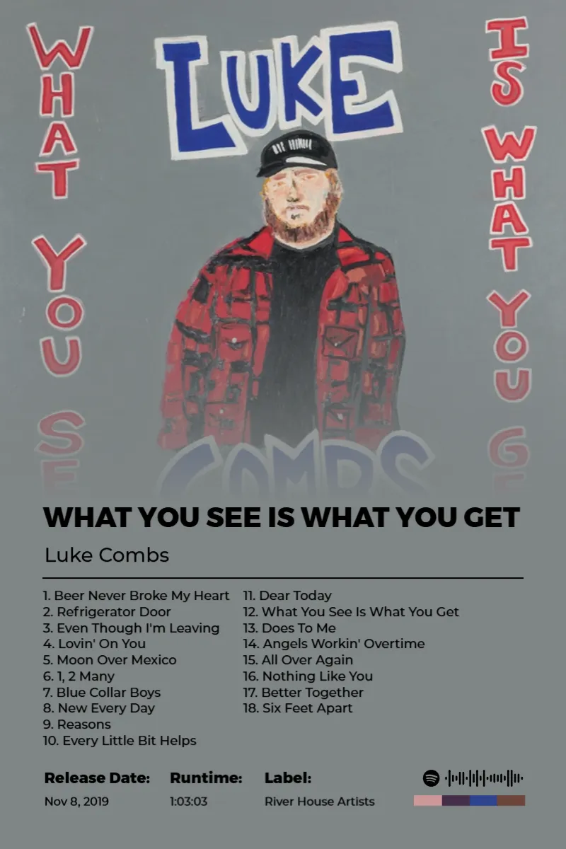 What You See Is What You Get · What You See Is What You Get · Luke Combs · 2:3 Album poster for What You See Is What You Get by Luke Combs