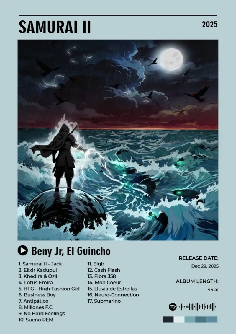 Album poster for SAMURAI II by Beny Jr, El Guincho