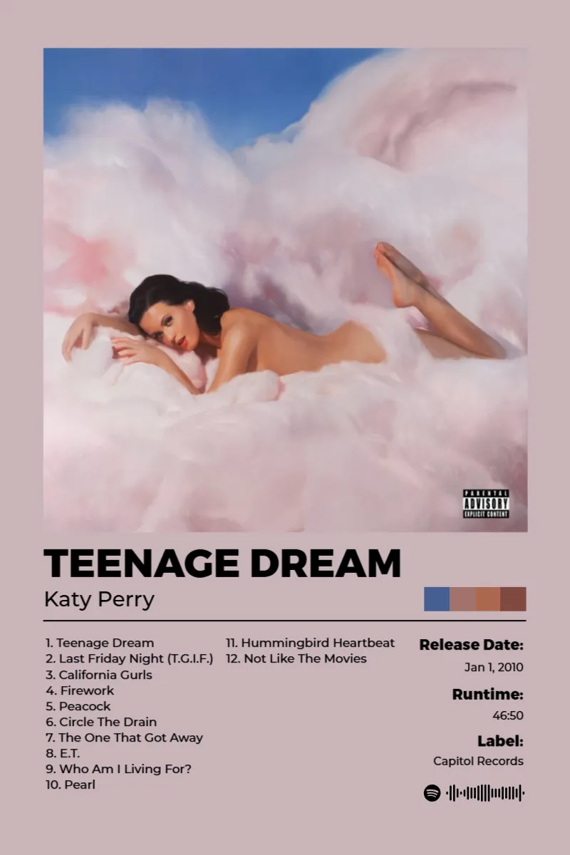 Teenage Dream · Teenage Dream · Katy Perry · 2:3 Album poster for Teenage Dream by Katy Perry