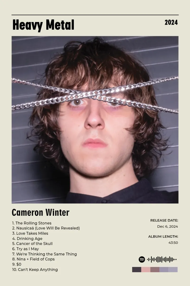 Album poster for Heavy Metal by Cameron Winter