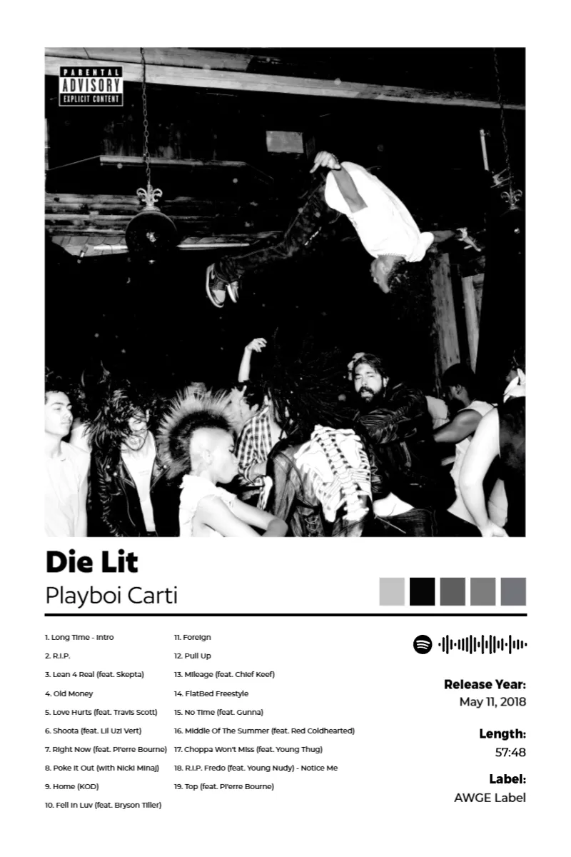 Album poster for Die Lit by Playboi Carti