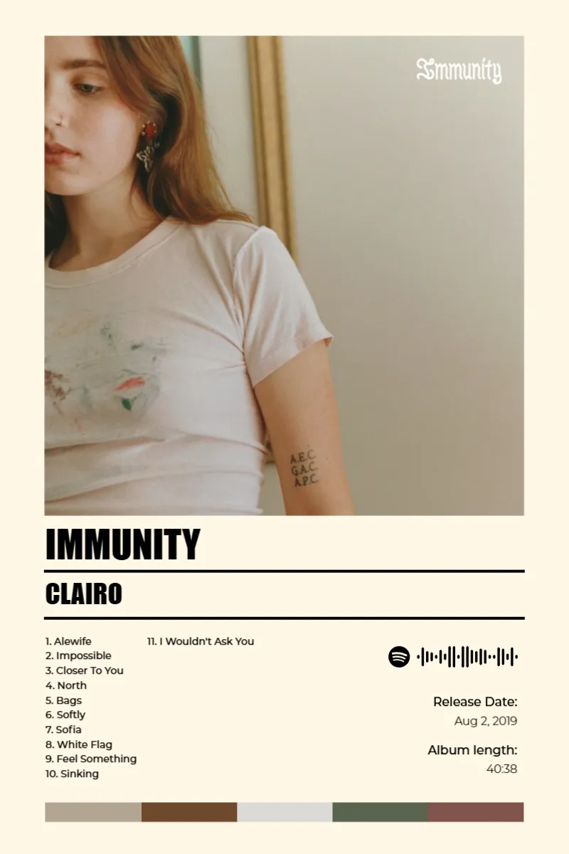 Album poster for Immunity by Clairo