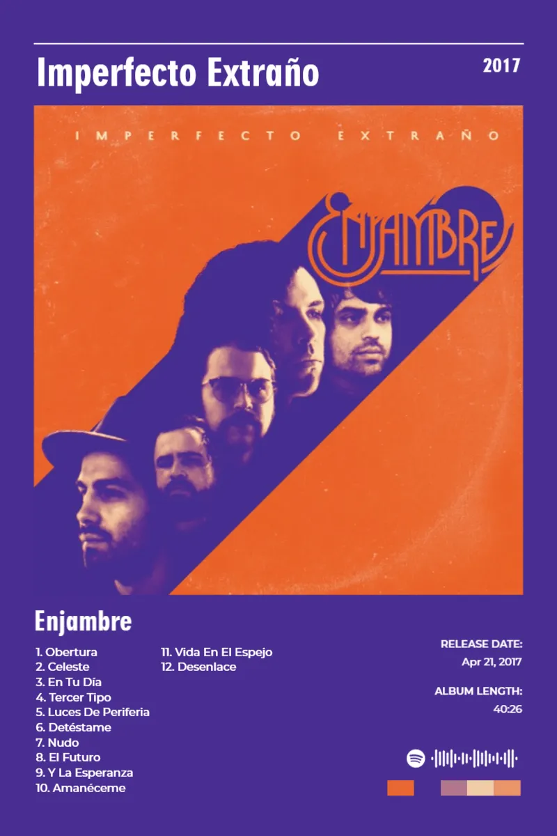 Imperfecto Extraño · Imperfecto Extraño · Enjambre · 2:3 Album poster for Imperfecto Extraño by Enjambre