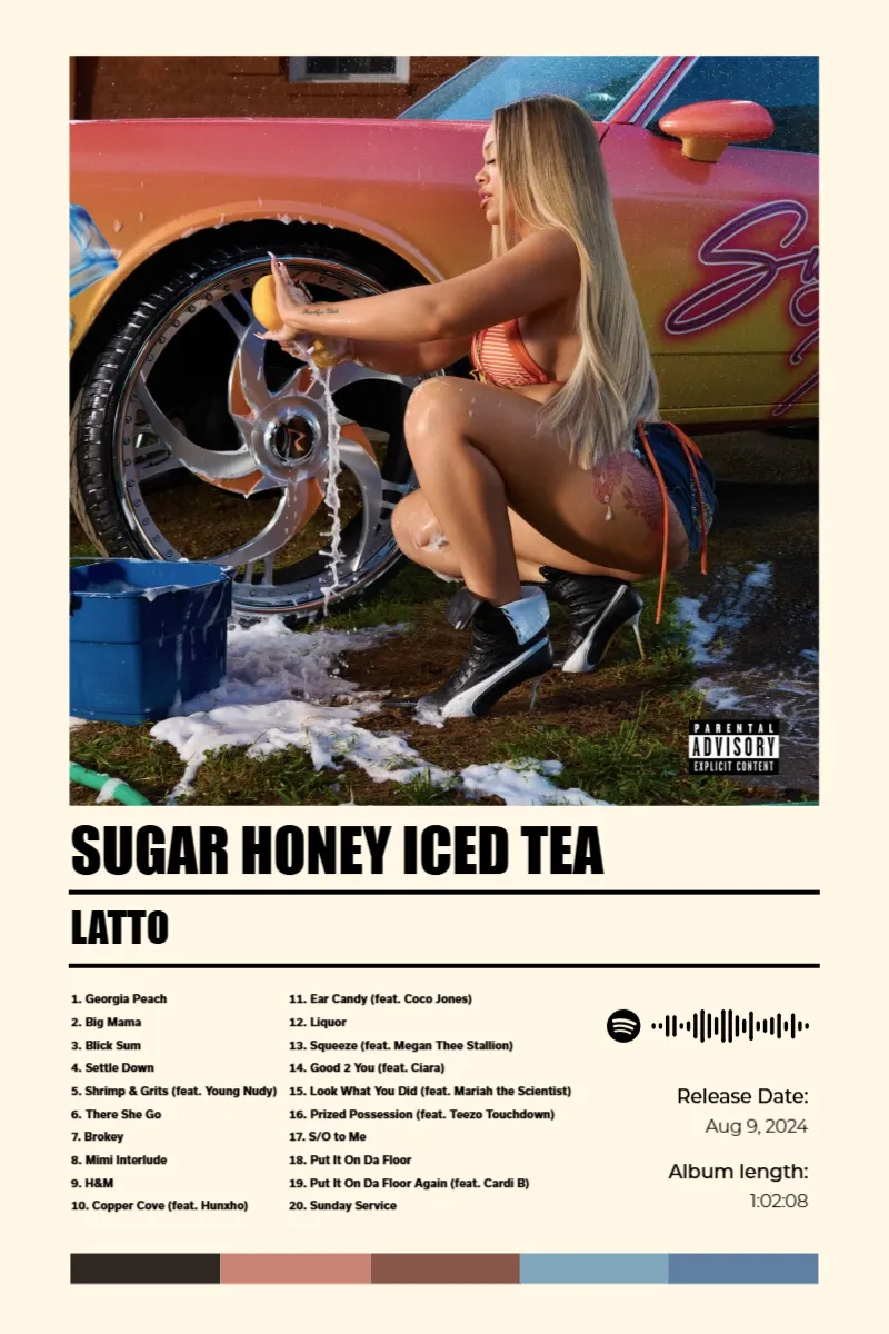 Album poster for Sugar Honey Iced Tea by Latto