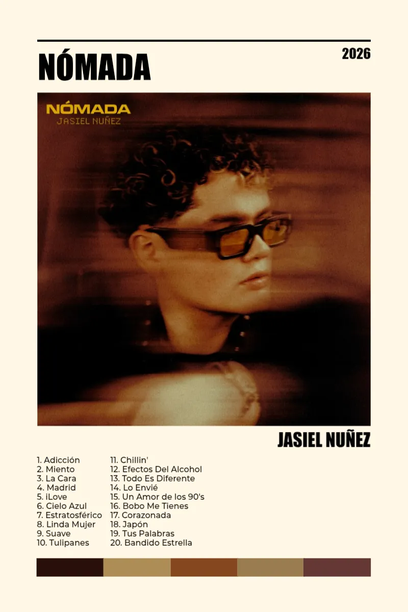 Album poster for NÓMADA by Jasiel Nuñez