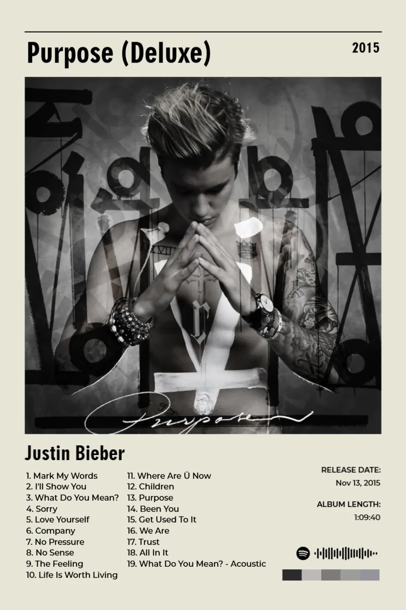Purpose (Deluxe) · Purpose (Deluxe) · Justin Bieber · 2:3 Album poster for Purpose (Deluxe) by Justin Bieber