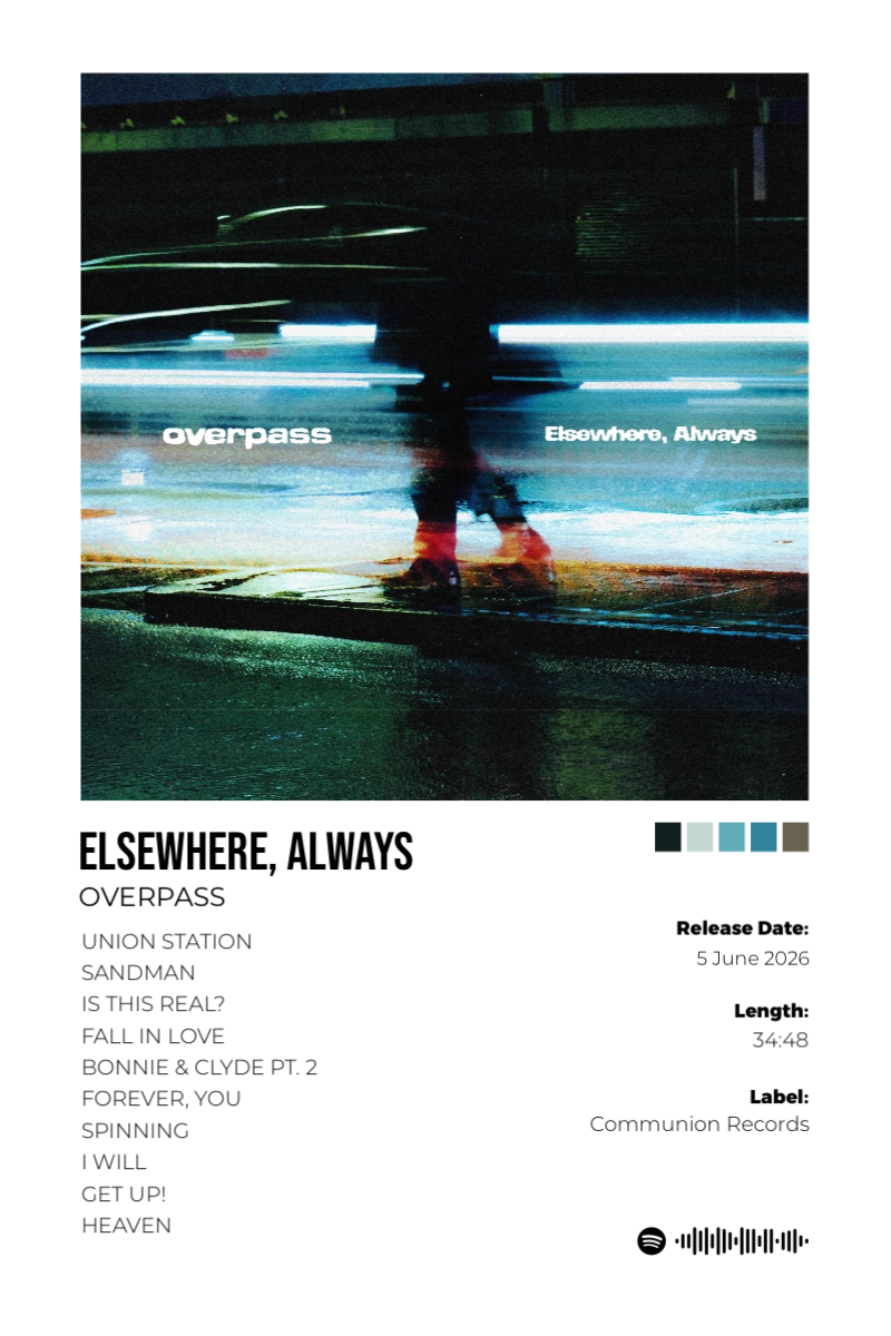 Album poster for Elsewhere, Always by overpass