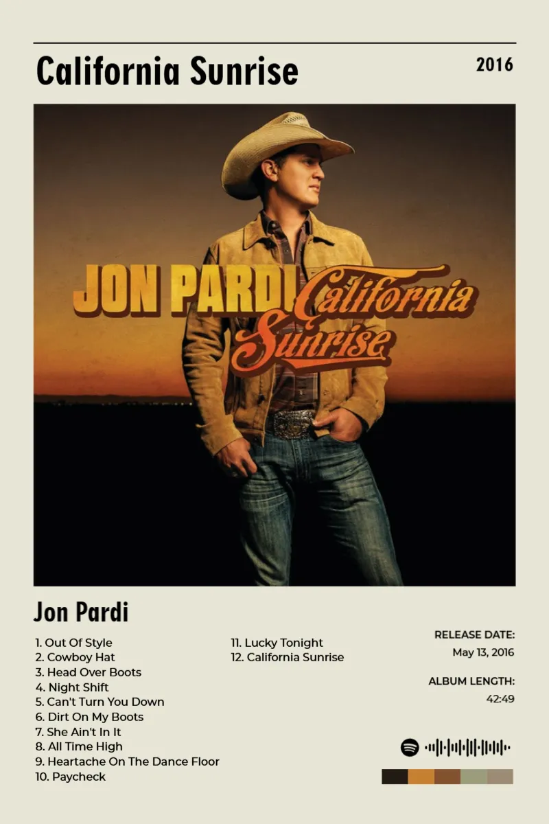 California Sunrise · California Sunrise · Jon Pardi · 2:3 Album poster for California Sunrise by Jon Pardi