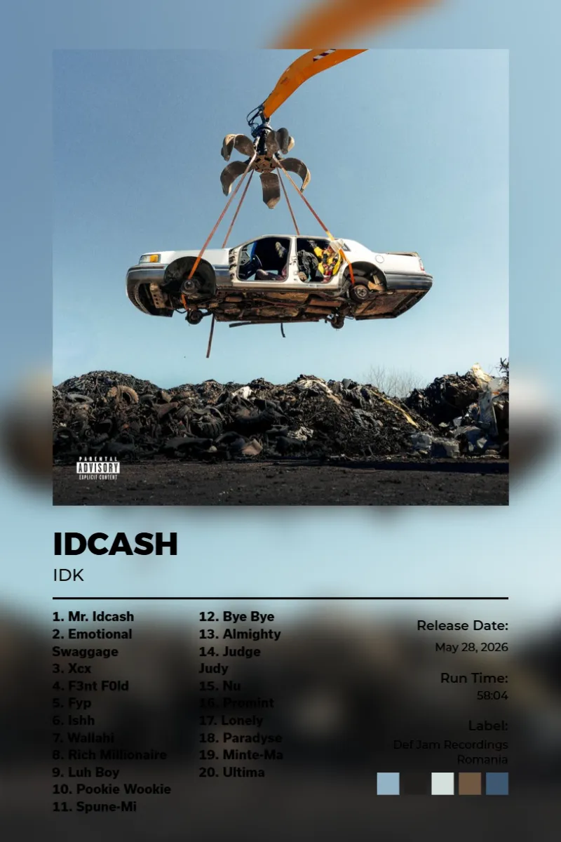 IDCASH · IDCASH · IDK · 2:3 Album poster for IDCASH by IDK