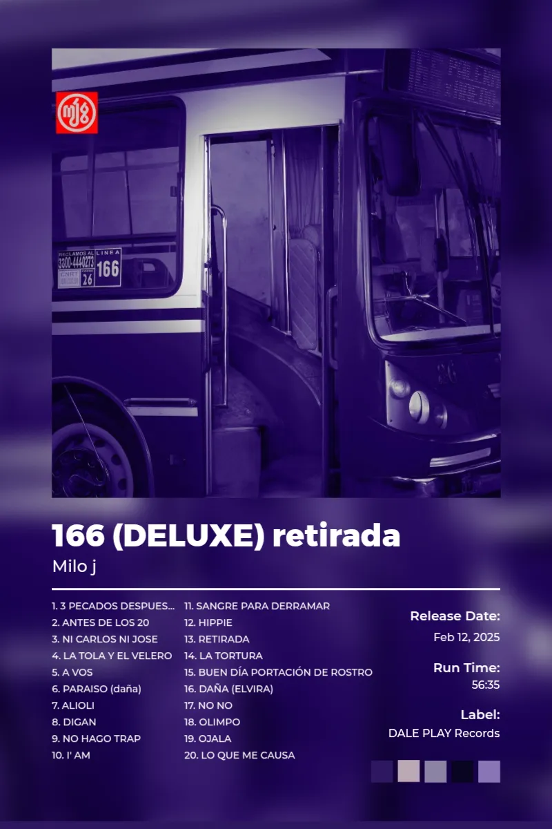 166 (DELUXE) retirada · 166 (DELUXE) retirada · Milo j · 2:3 Album poster for 166 (DELUXE) retirada by Milo j