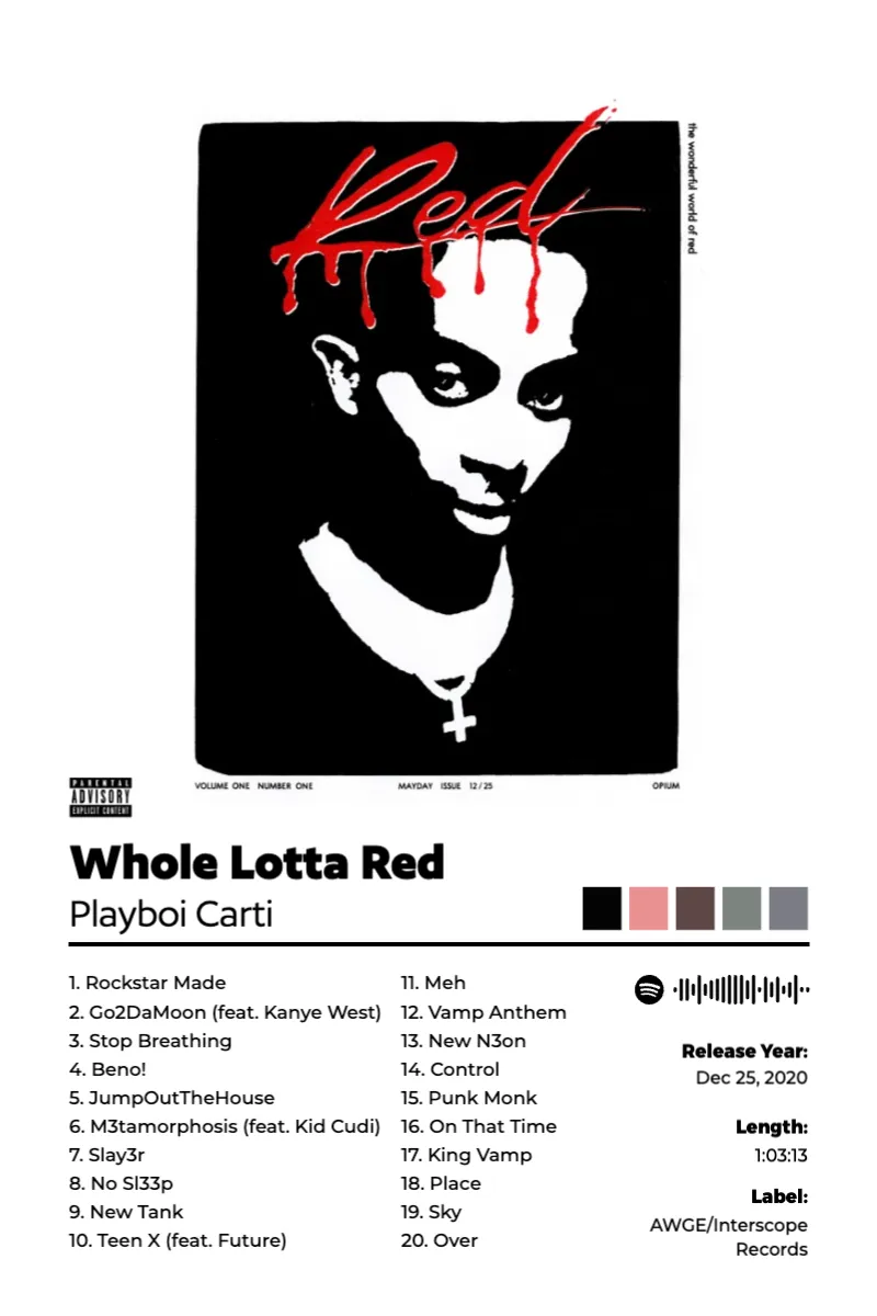 Whole Lotta Red — community poster example