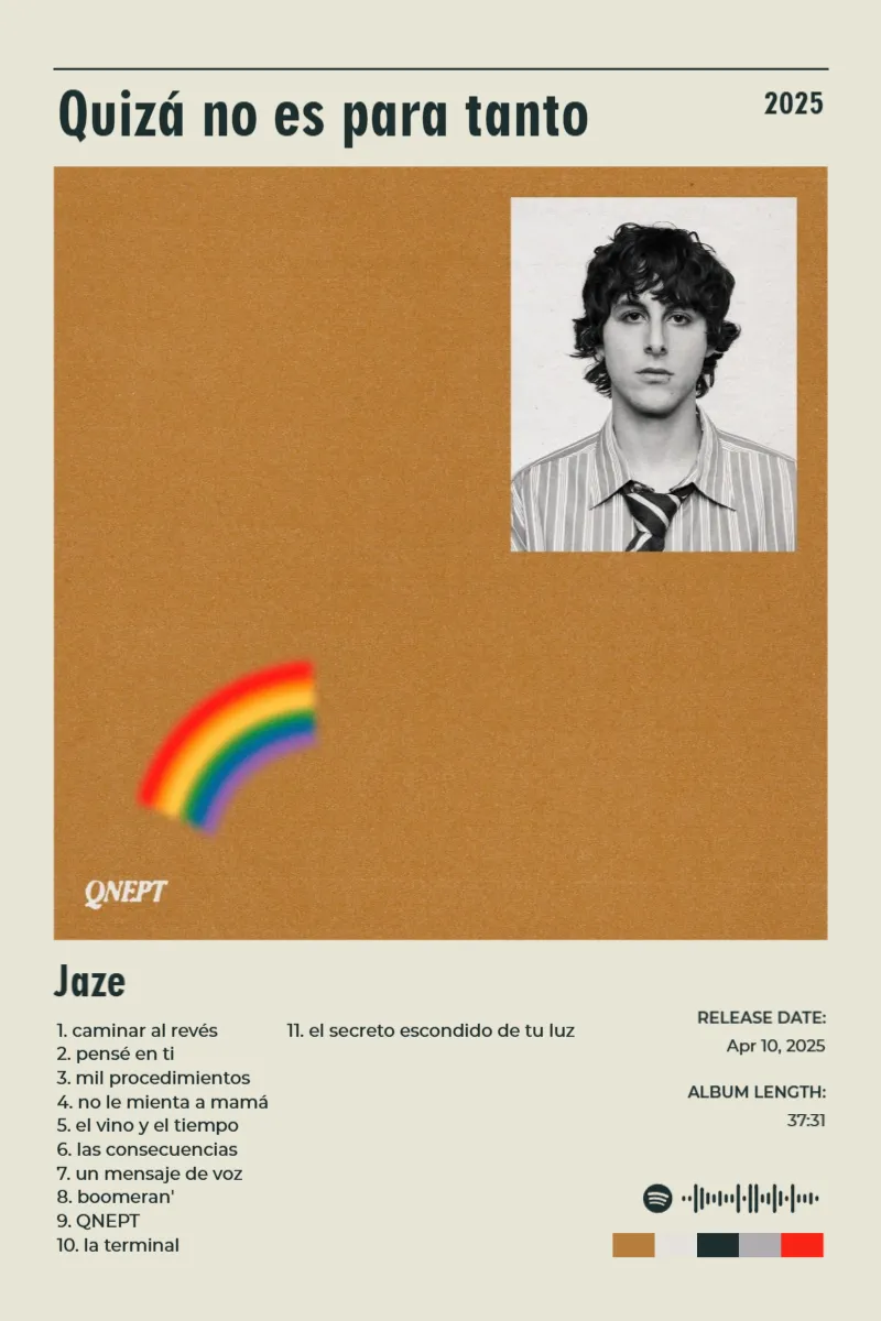 Album poster for Quizá no es para tanto by Jaze