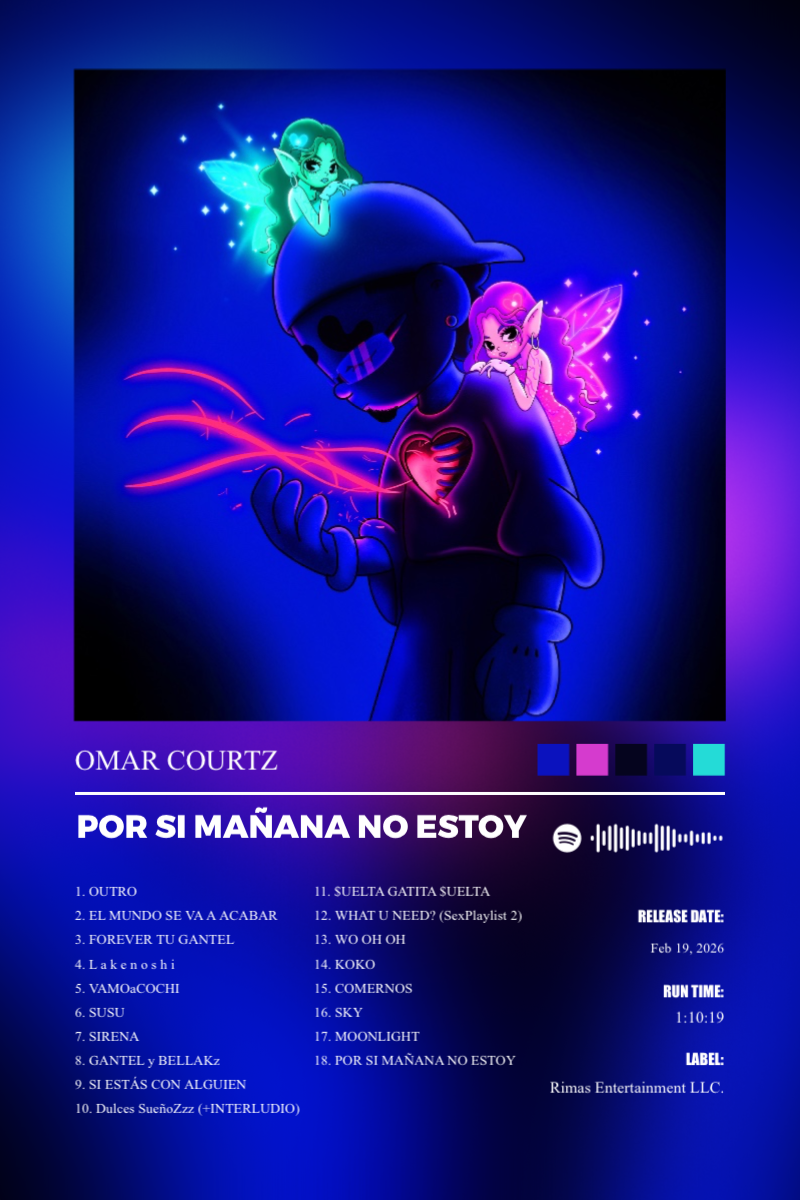 Album poster for POR SI MAÑANA NO ESTOY by Omar Courtz