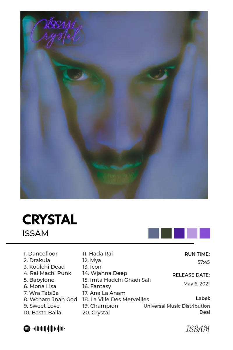Album poster for Crystal by ISSAM