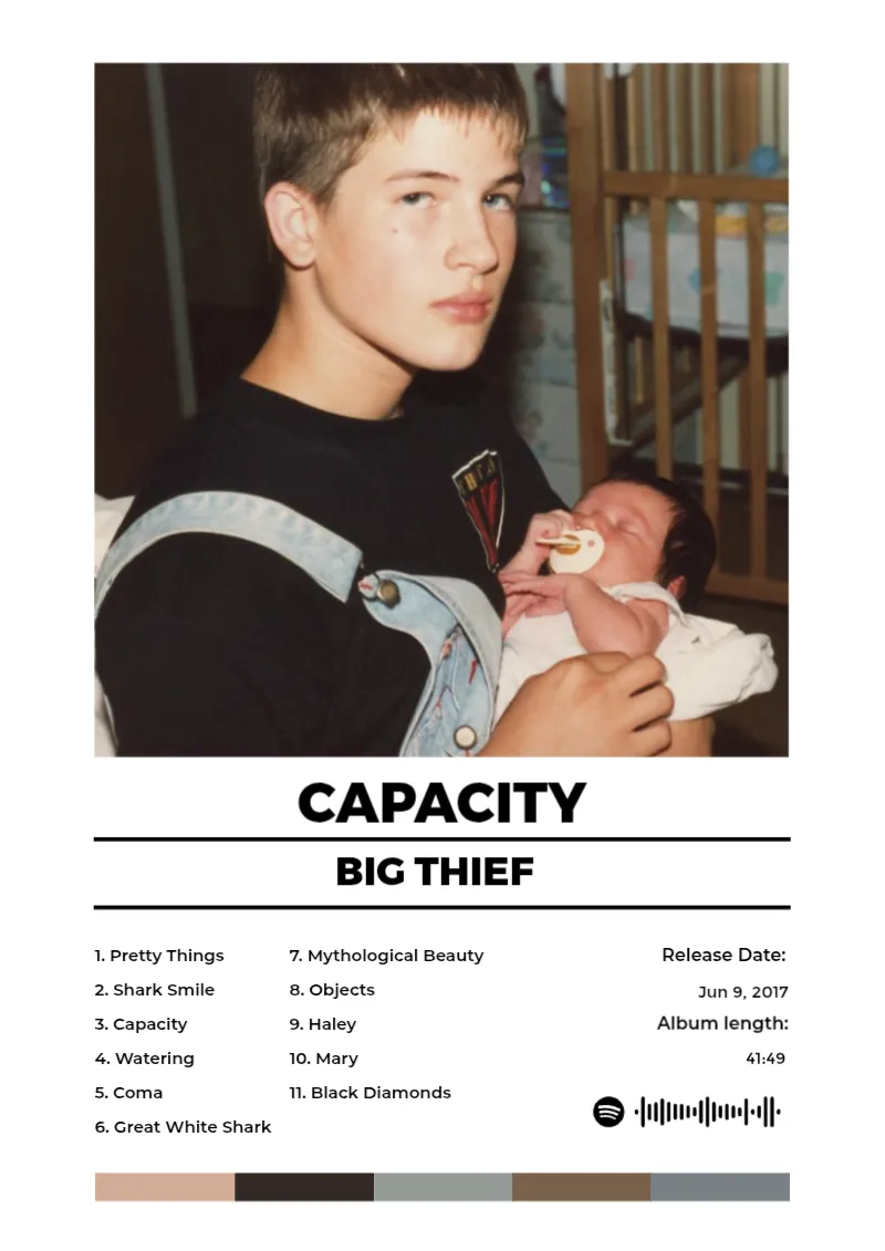 Album poster for Capacity by Big Thief