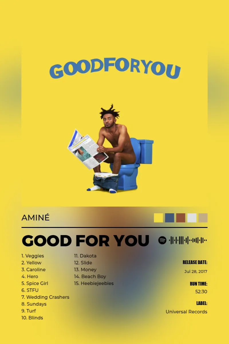 Album poster for Good For You by Aminé