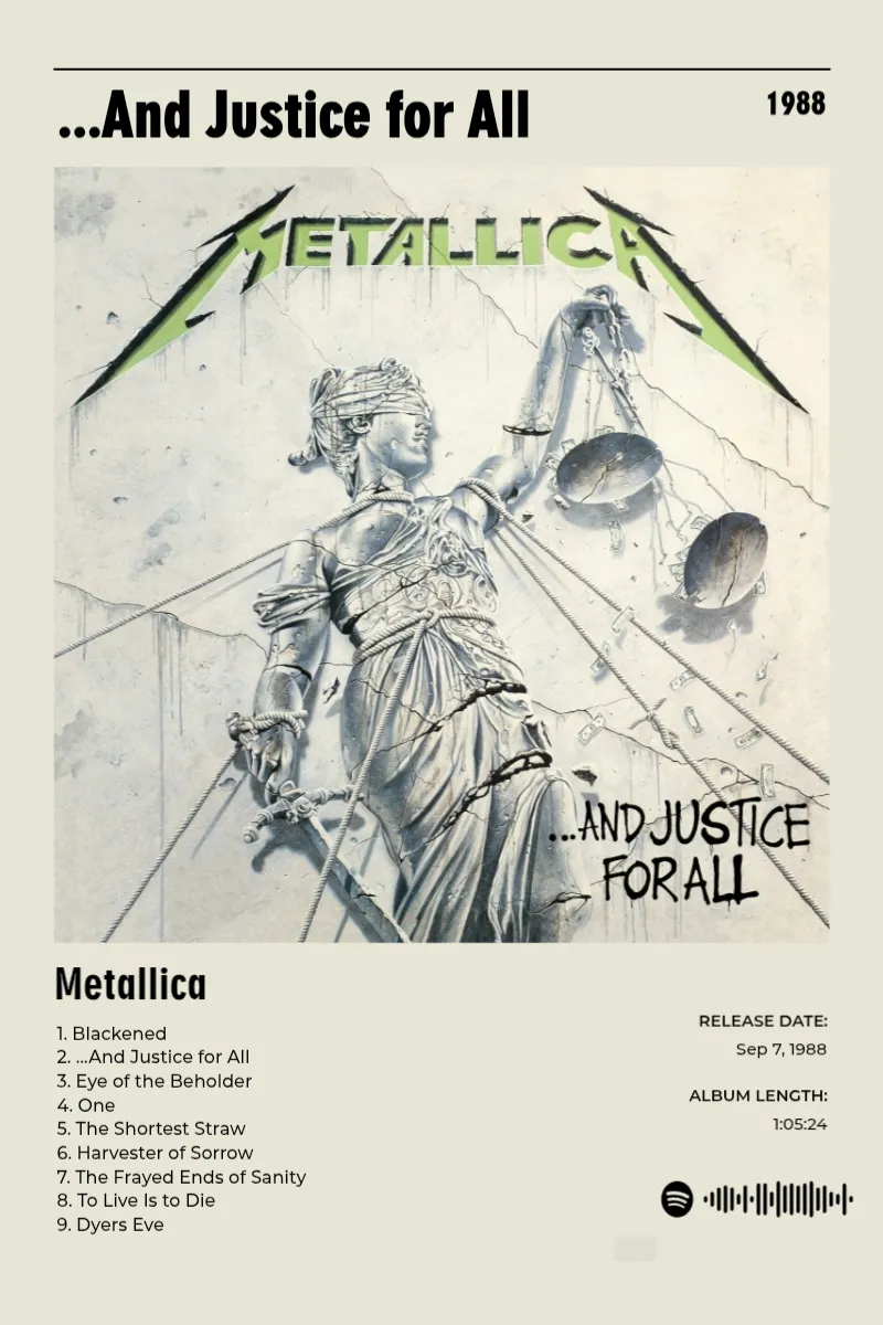 ...And Justice for All (Remastered) — community poster example