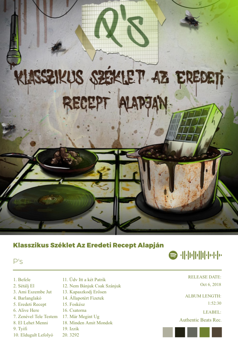 Album poster for Klasszikus Széklet Az Eredeti Recept Alapján by P's