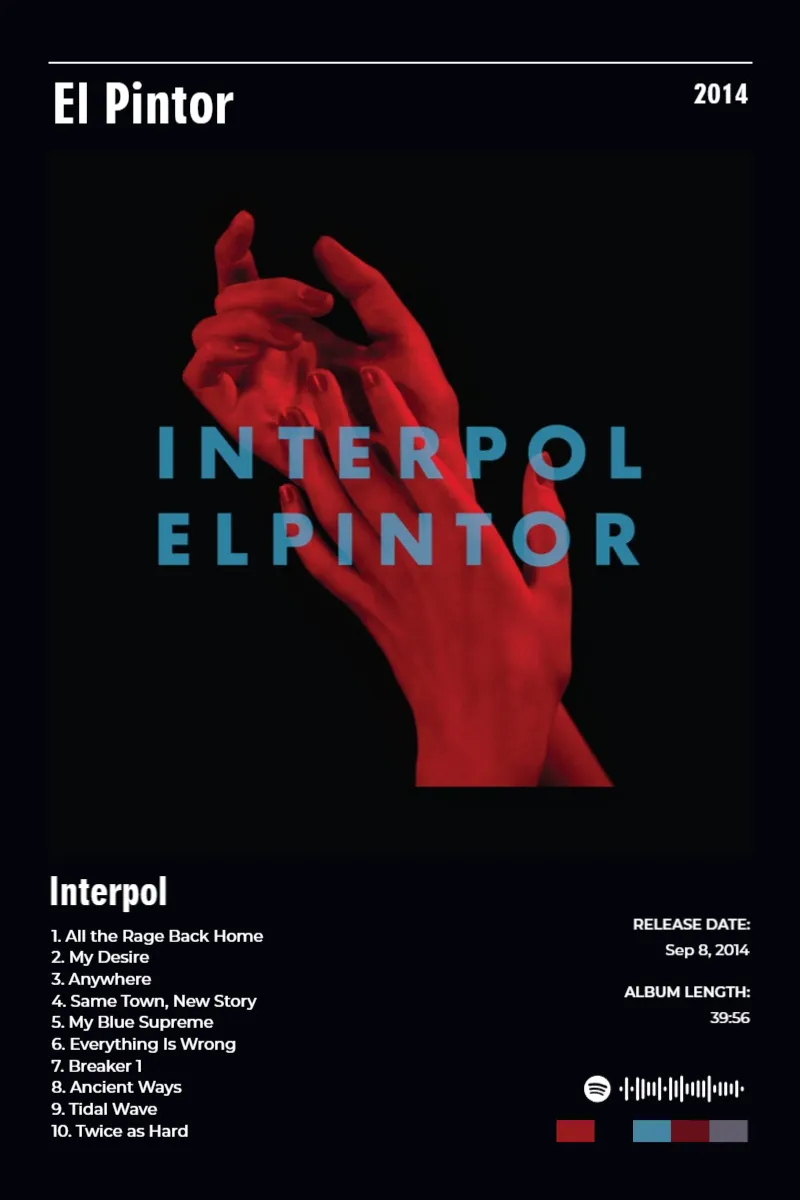 El Pintor · El Pintor · Interpol · 2:3 Album poster for El Pintor by Interpol