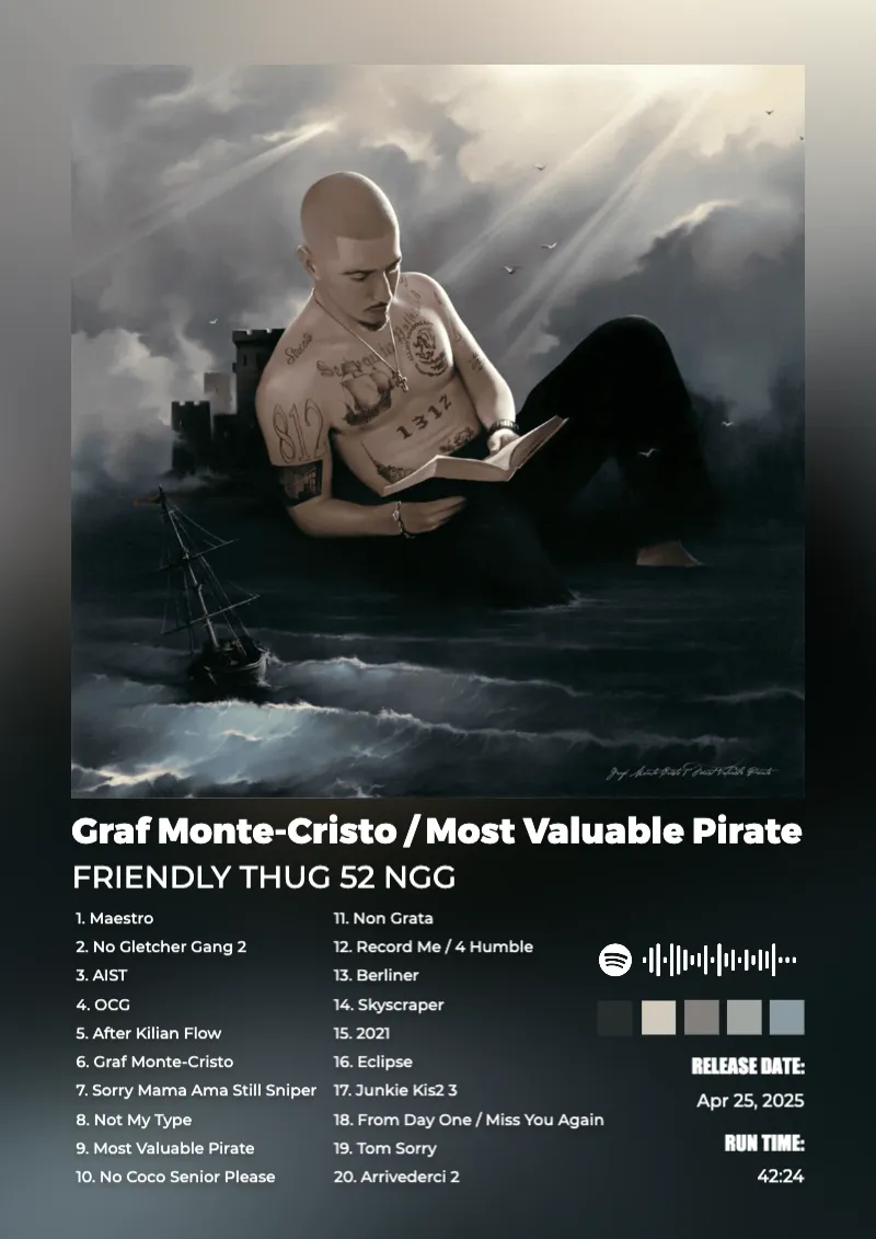Album poster for Graf Monte-Cristo / Most Valuable Pirate by FRIENDLY THUG 52 NGG