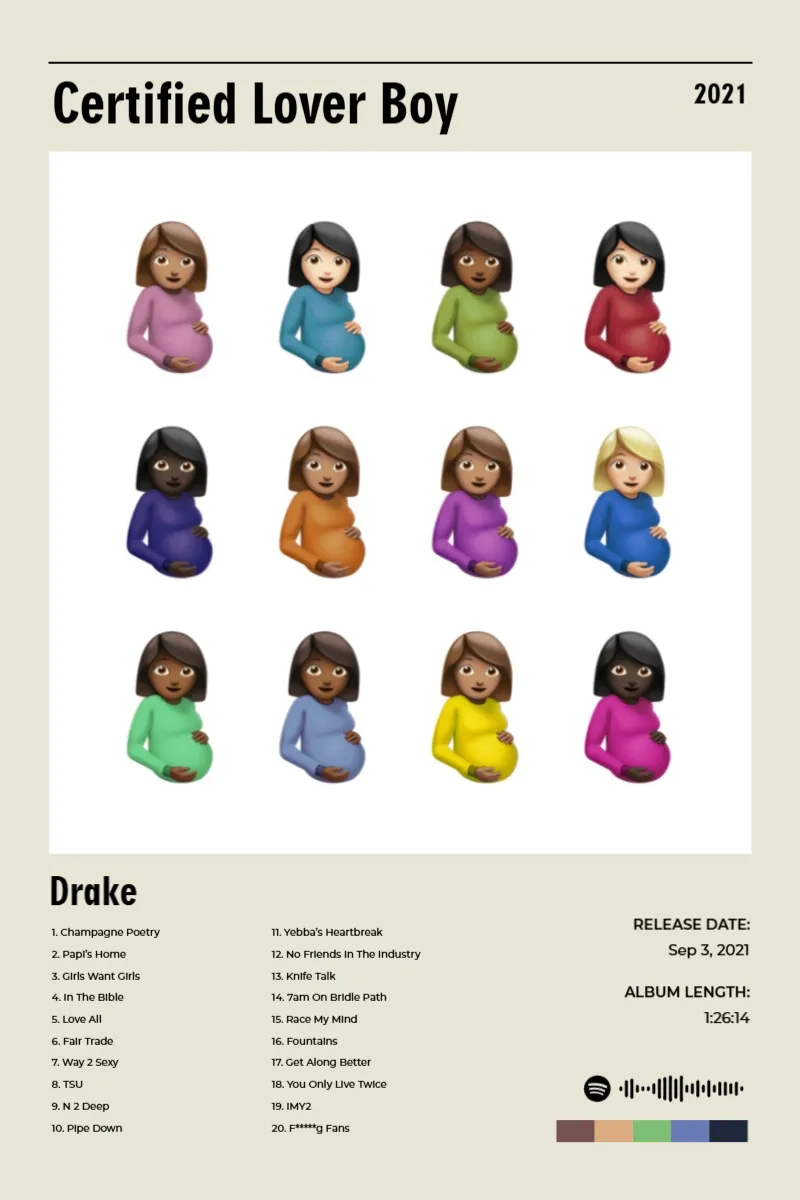 Album poster for Certified Lover Boy by Drake