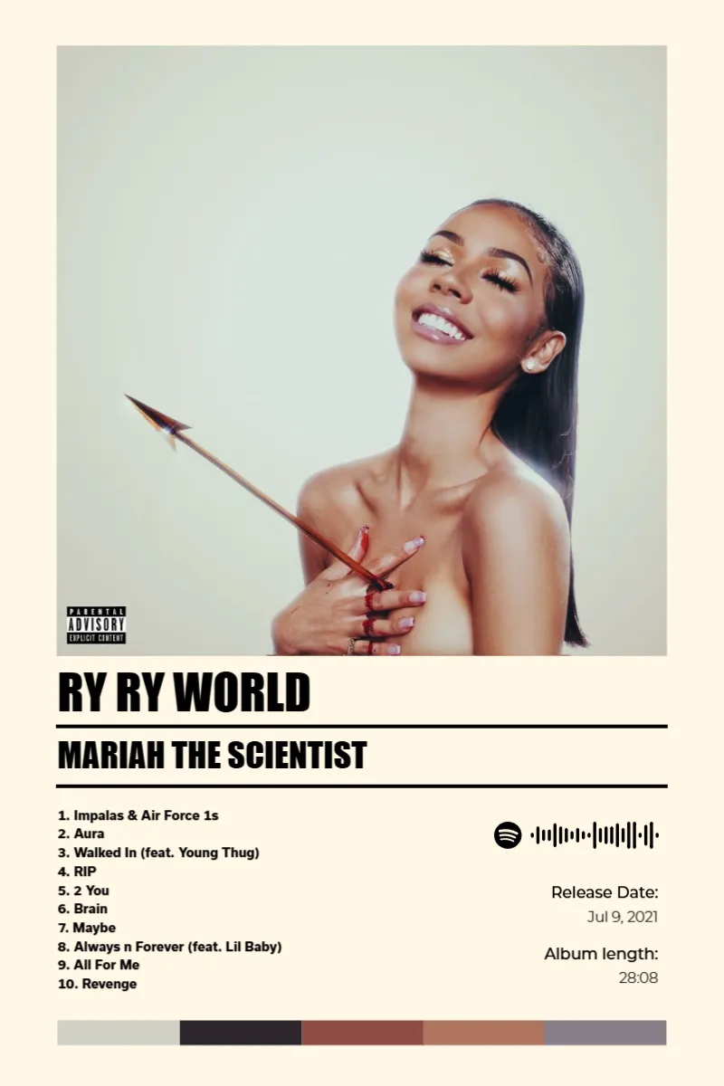 Album poster for RY RY WORLD by Mariah the Scientist