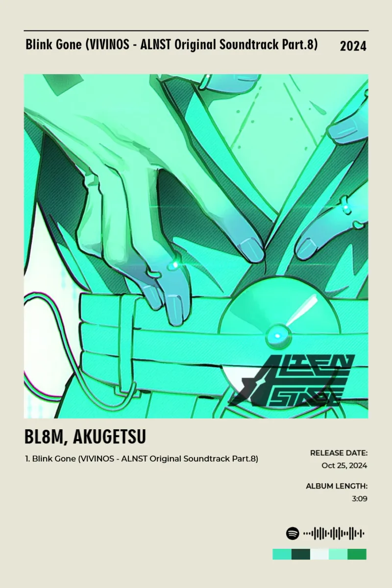 Album poster for Blink Gone (VIVINOS - ALNST Original Soundtrack Part.8) by BL8M, AKUGETSU