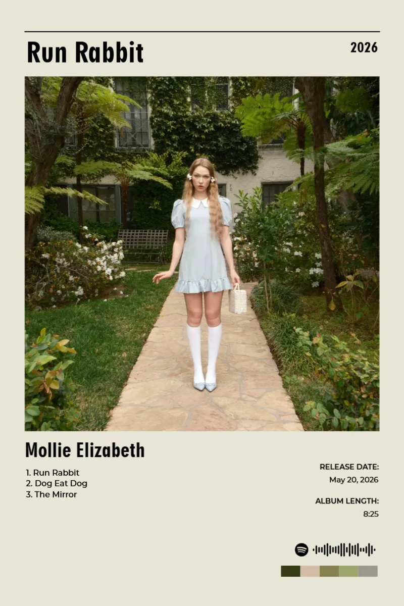 Album poster for Run Rabbit by Mollie Elizabeth