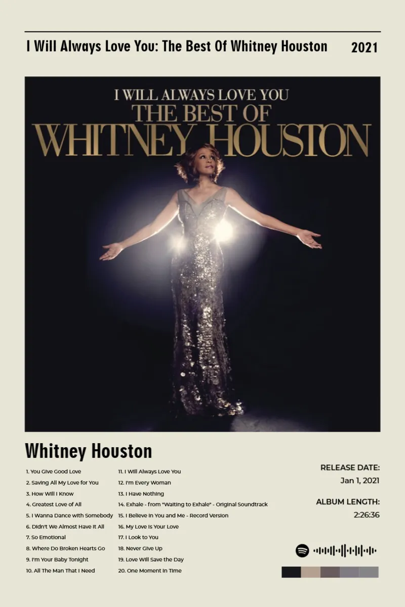 I Will Always Love You: The Best Of Whitney Houston · I Will Always Love You: The Best Of Whitney Houston · Whitney Houston · 2:3 Album poster for I Will Always Love You: The Best Of Whitney Houston by Whitney Houston