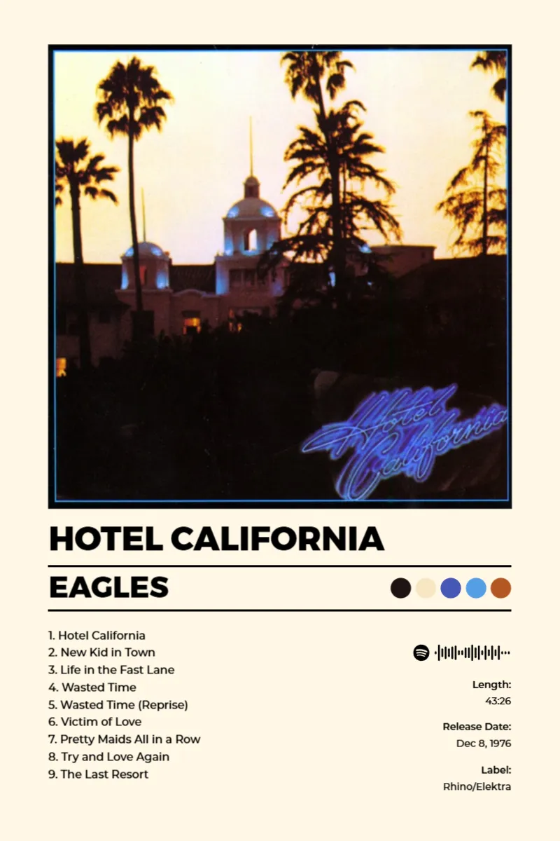 Album poster for Hotel California (2013 Remaster) by Eagles