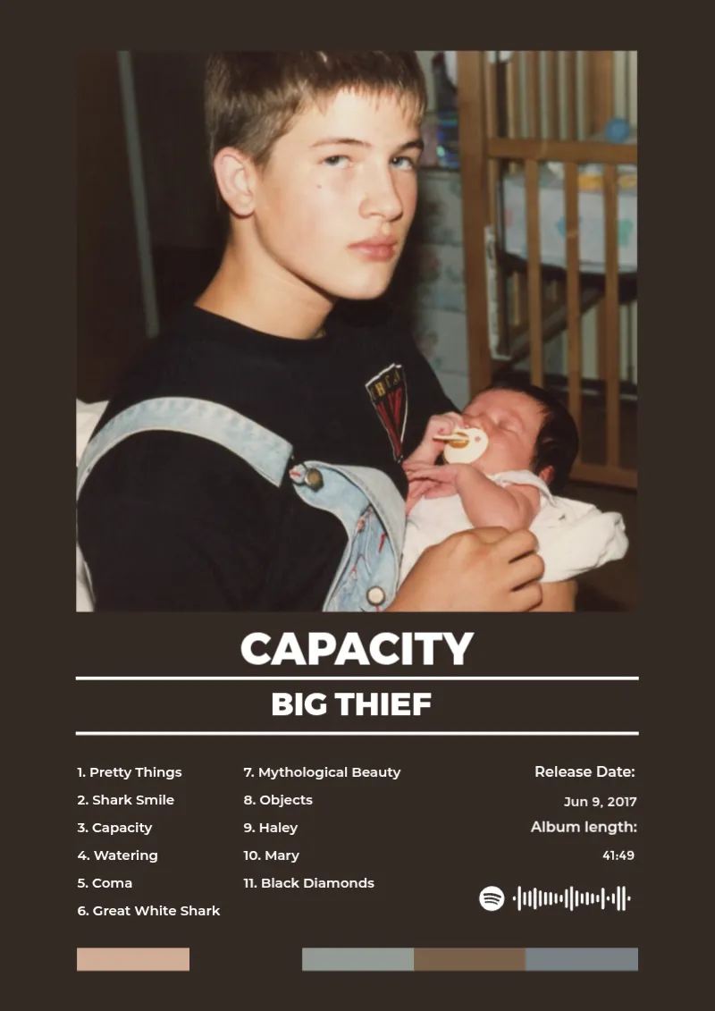 Album poster for Capacity by Big Thief