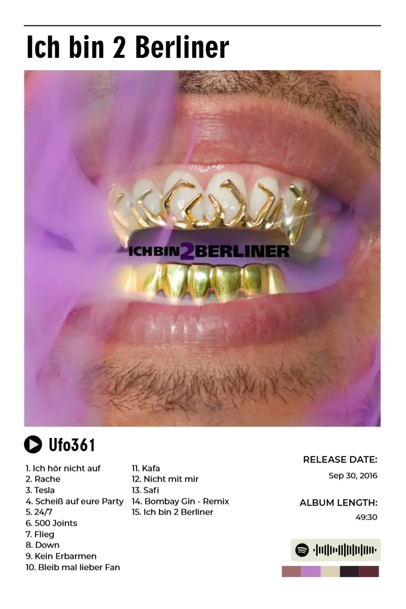 Album poster for Ich bin 2 Berliner by Ufo361