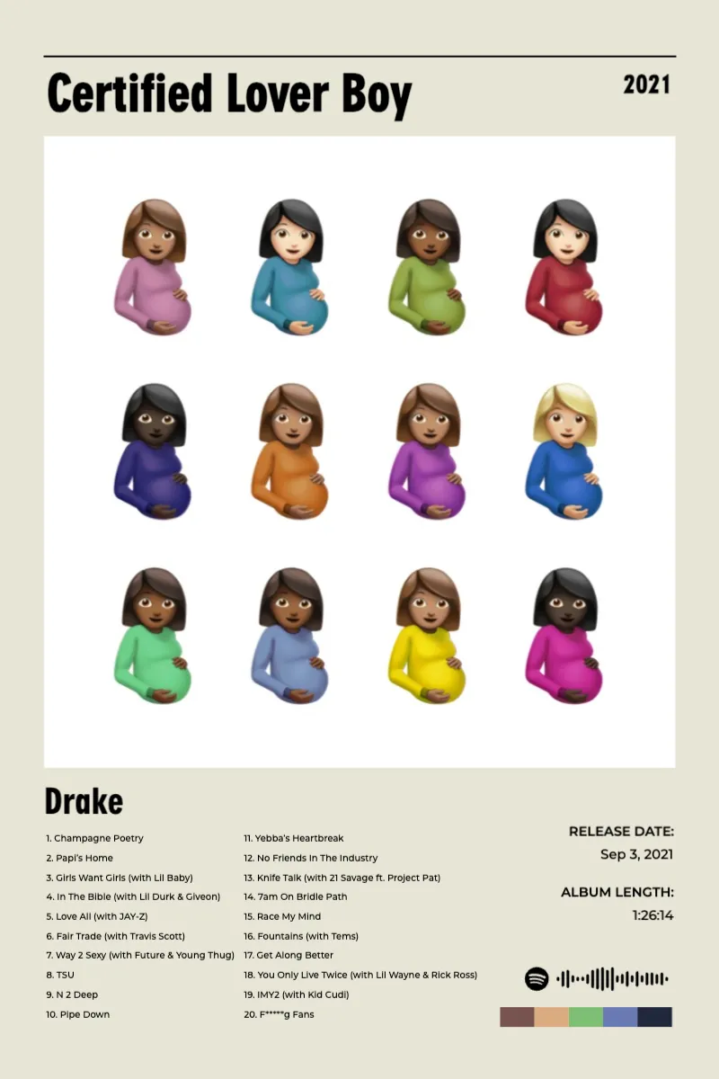 Album poster for Certified Lover Boy by Drake