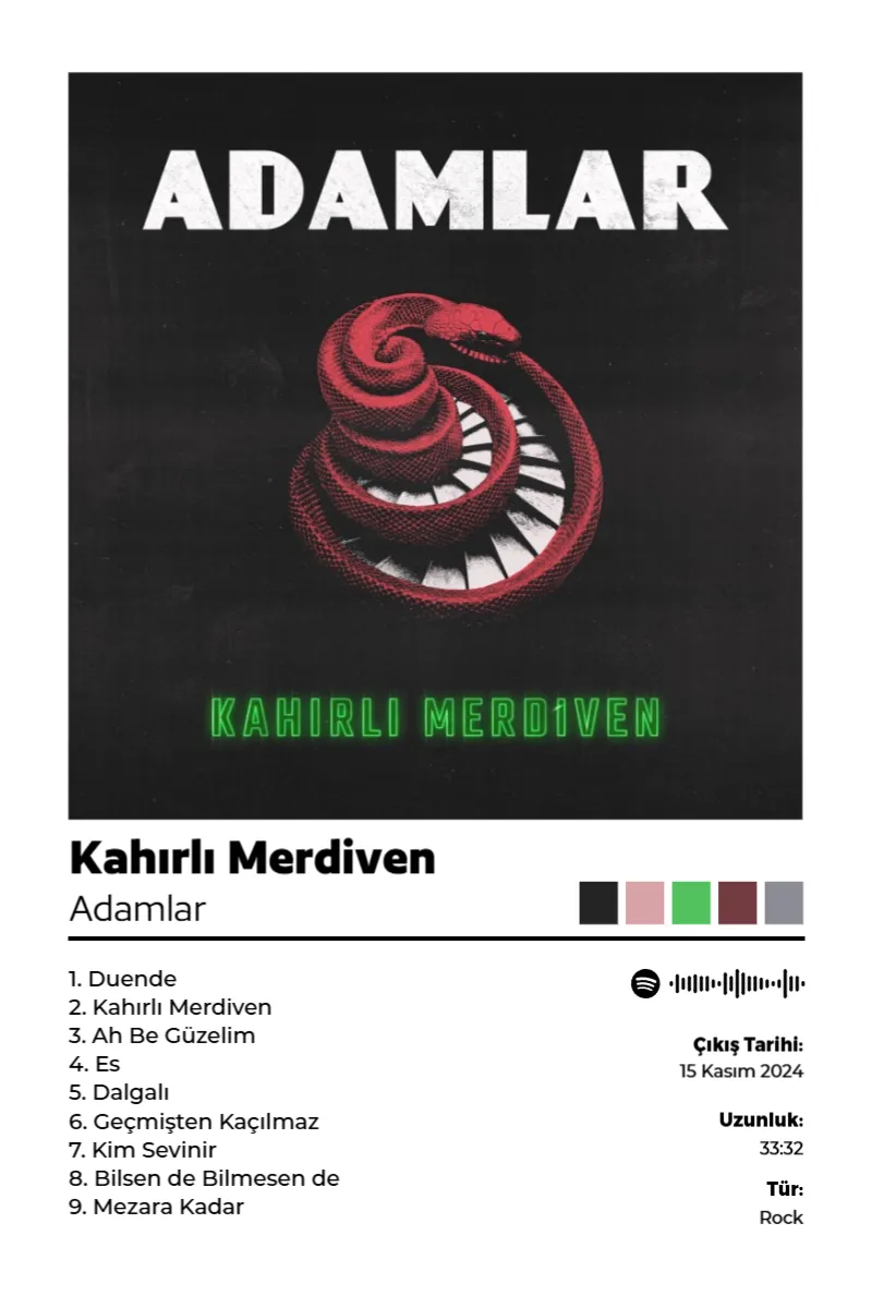 Album poster for Kahırlı Merdiven by Adamlar