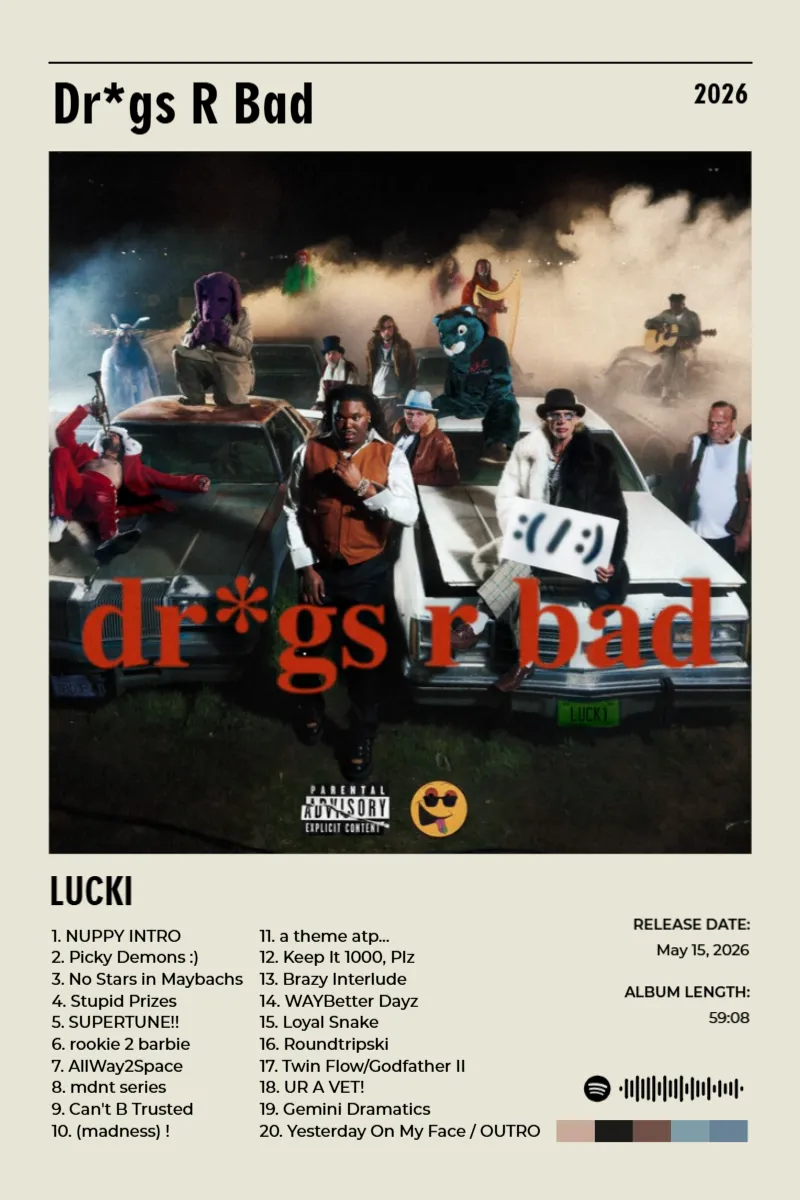 Dr*gs R Bad · Dr*gs R Bad · LUCKI · 2:3 Album poster for Dr*gs R Bad by LUCKI