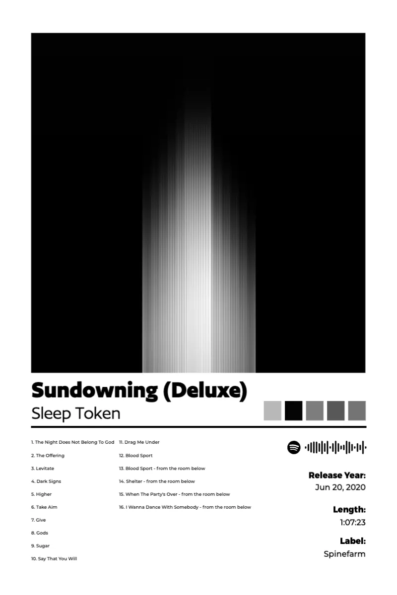 Album poster for Sundowning (Deluxe) by Sleep Token