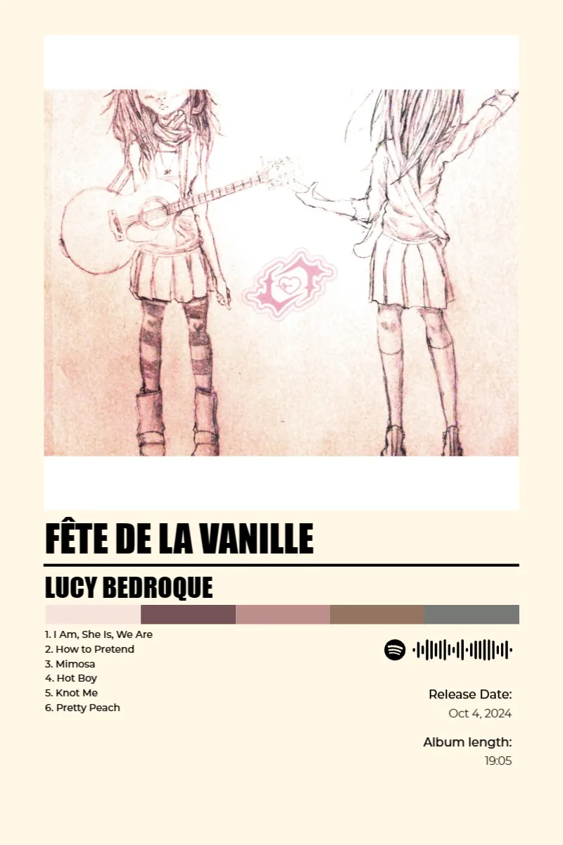 Album poster for Fête de la Vanille by Lucy Bedroque