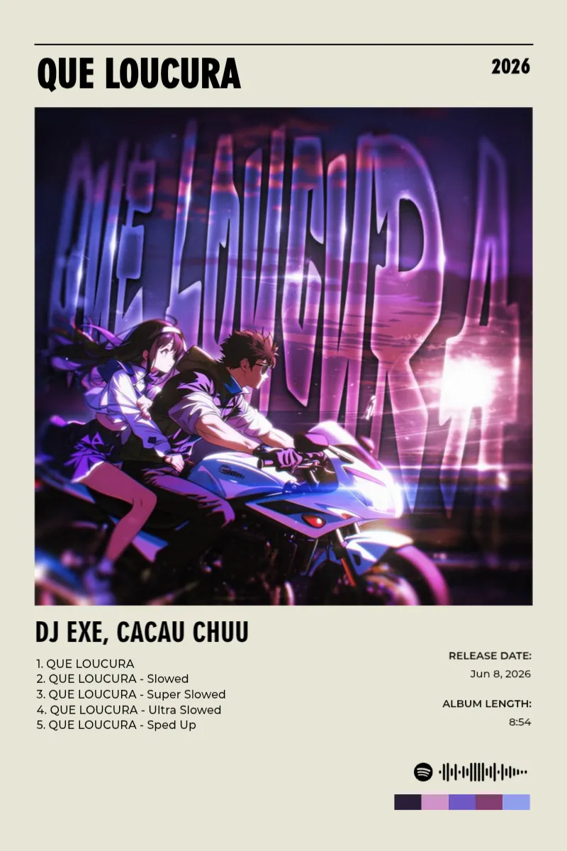 Album poster for QUE LOUCURA by DJ EXE, CACAU CHUU
