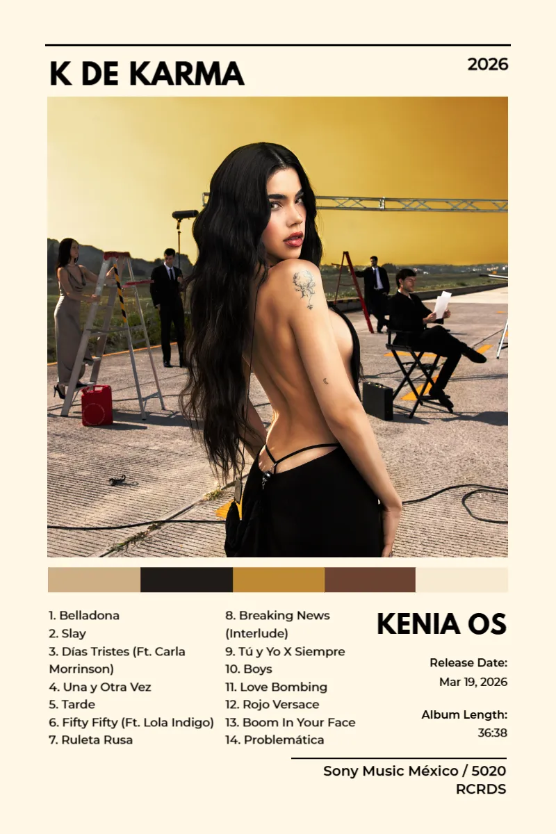 Album poster for K de Karma by Kenia Os