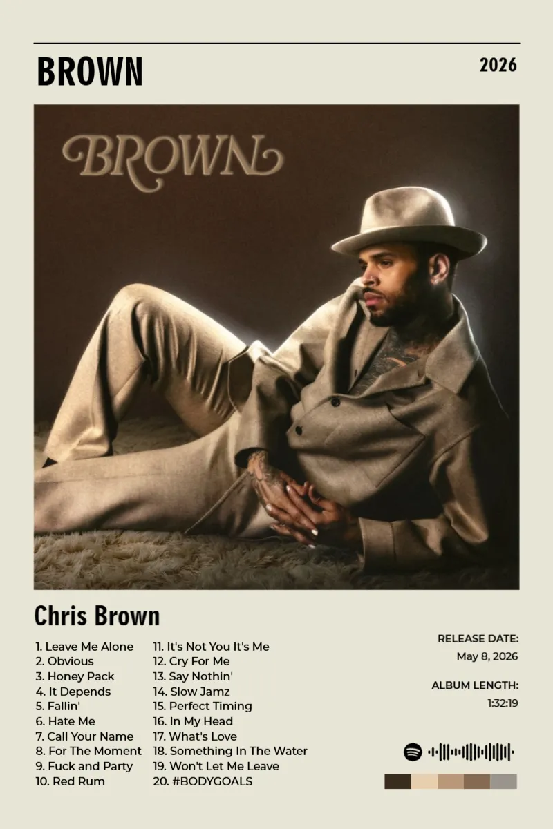 BROWN · BROWN · Chris Brown · 2:3 Album poster for BROWN by Chris Brown