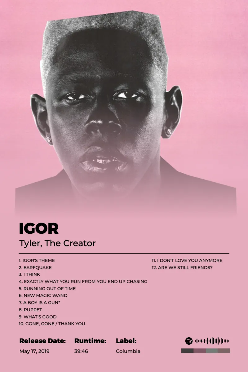 Album poster for IGOR by Tyler, The Creator