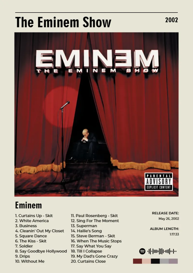 Album poster for The Eminem Show by Eminem