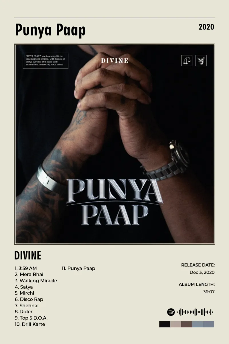 Album poster for Punya Paap by DIVINE