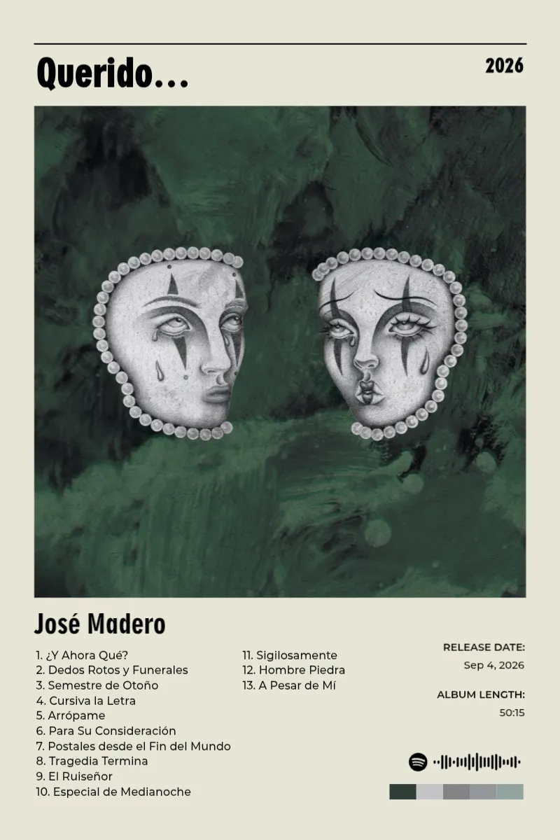 Album poster for Querido… by José Madero