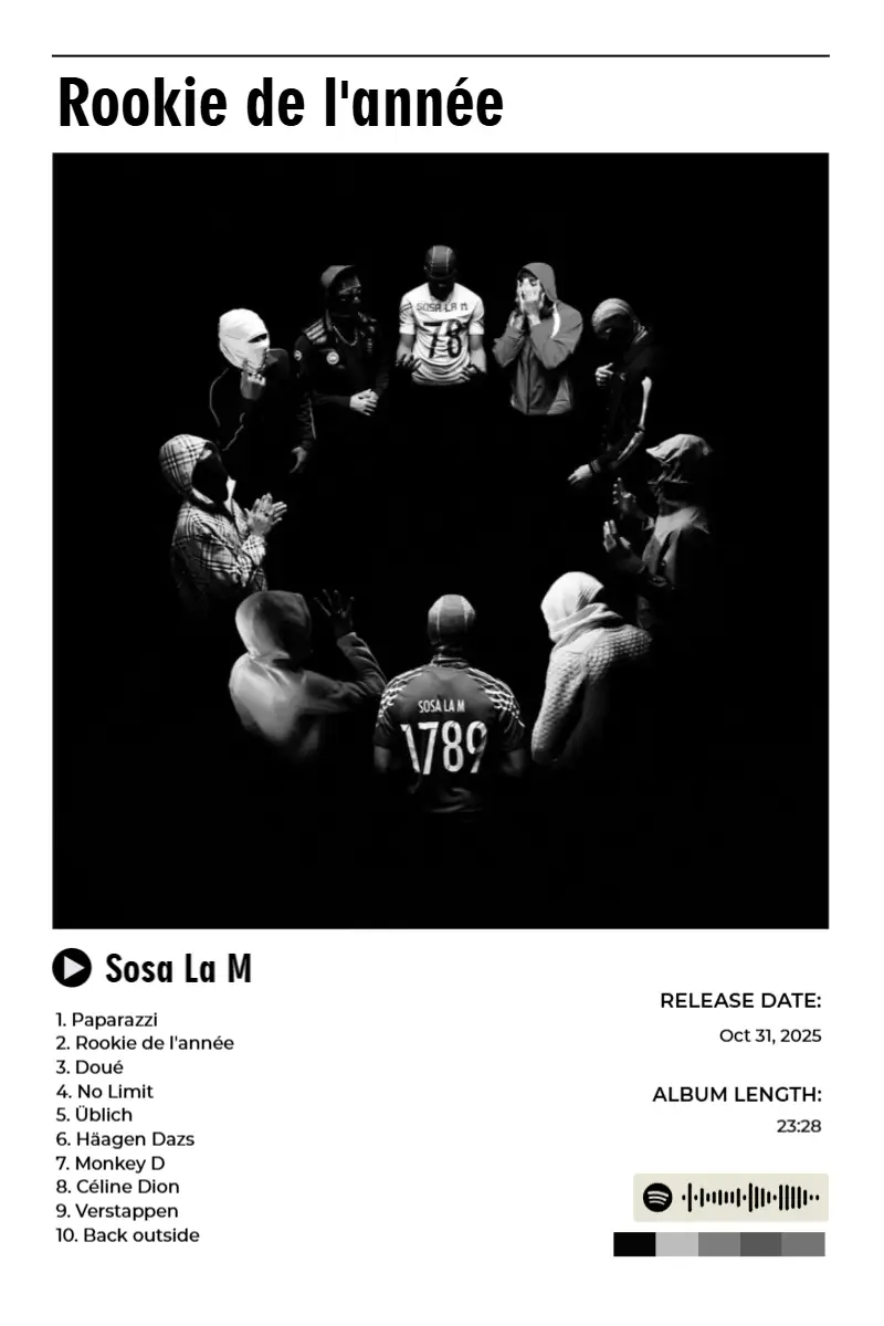 Album poster for Rookie de l'année by Sosa La M