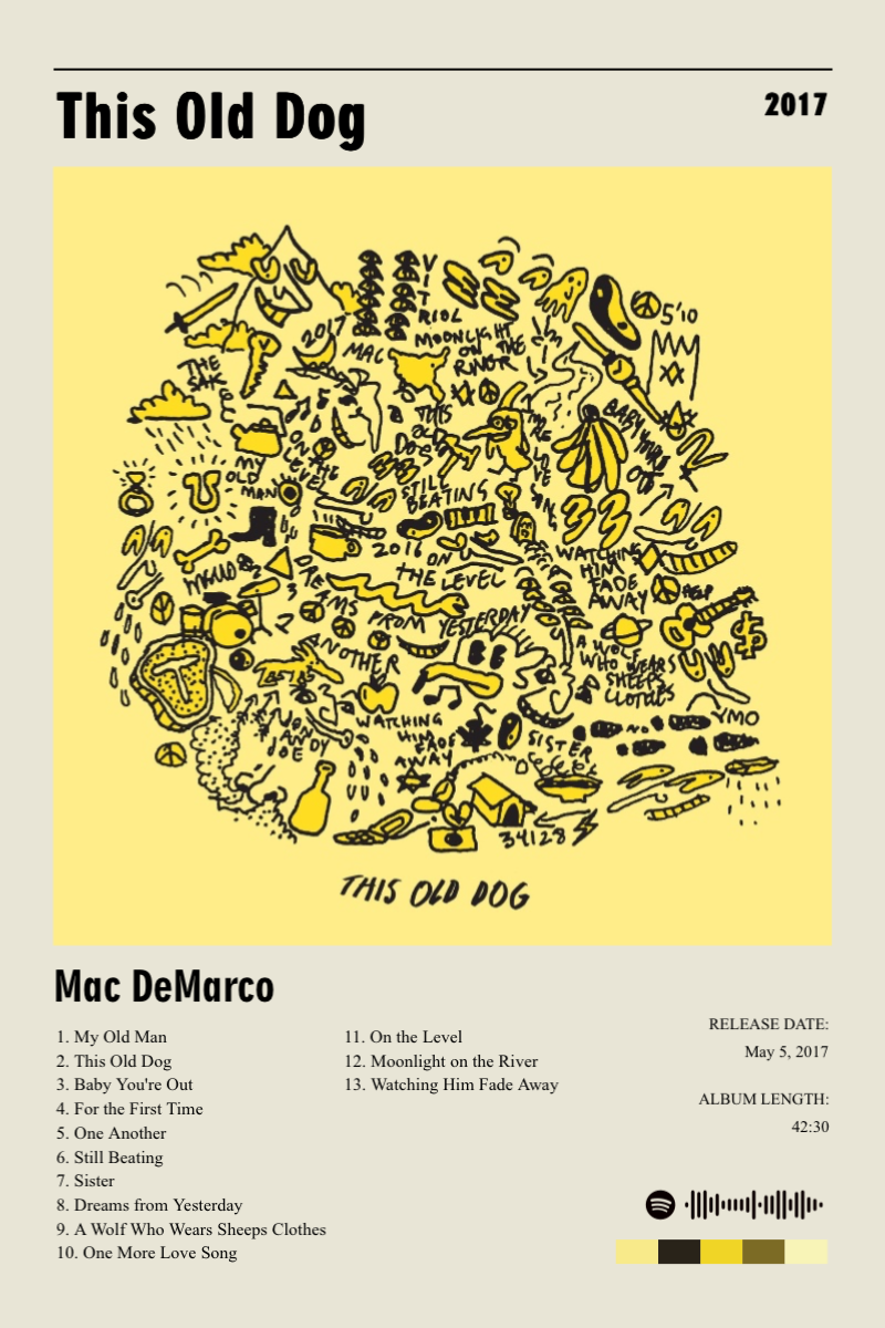 Album poster for This Old Dog by Mac DeMarco