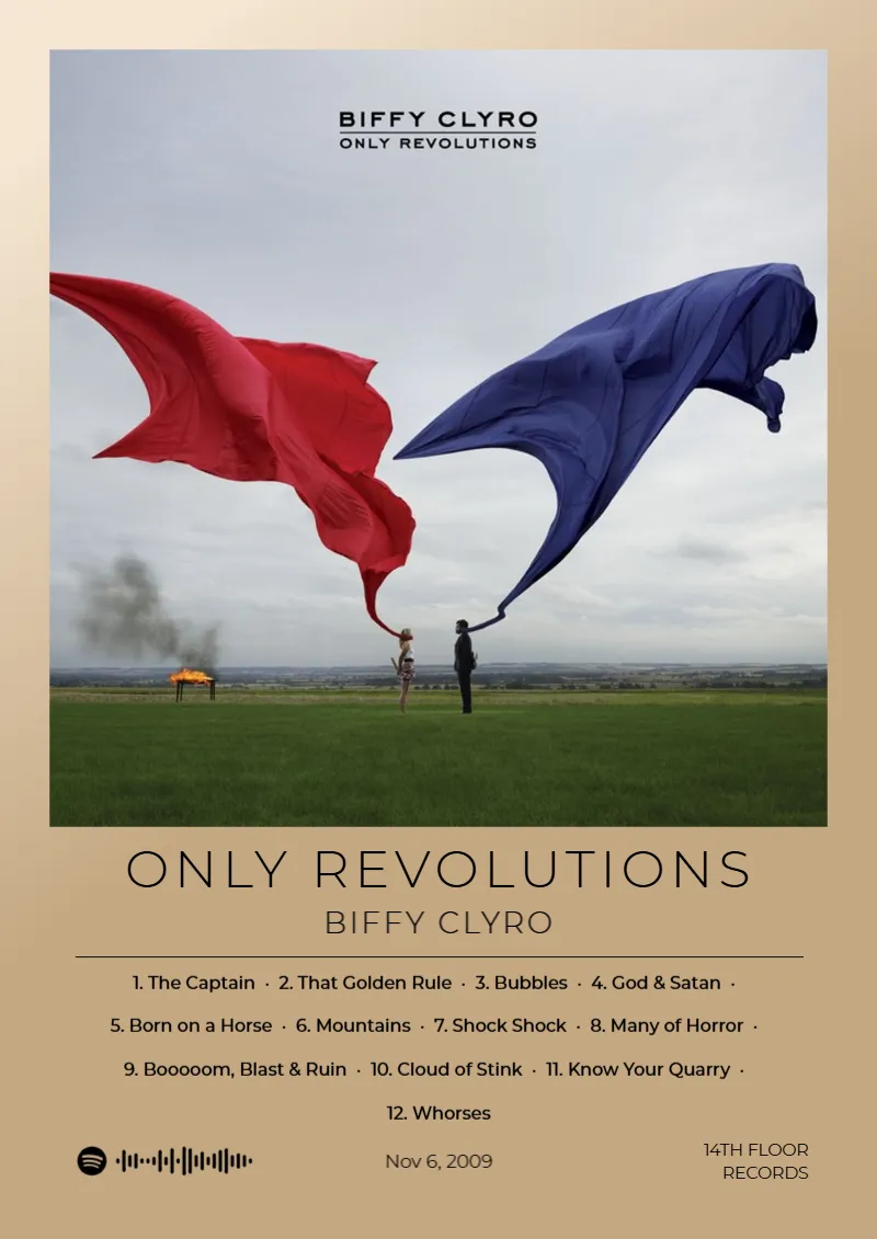Only Revolutions · Only Revolutions · Biffy Clyro · DIN A4 Album poster for Only Revolutions by Biffy Clyro
