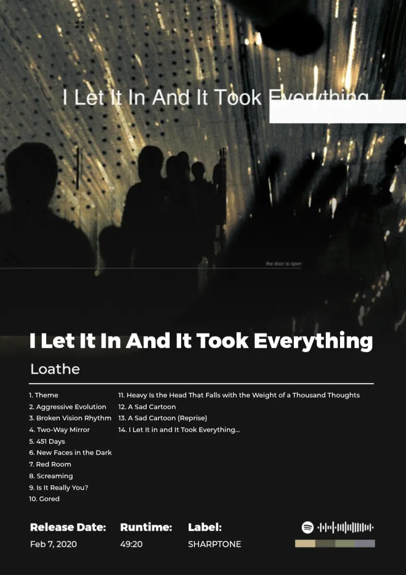 Album poster for I Let It in and It Took Everything by Loathe